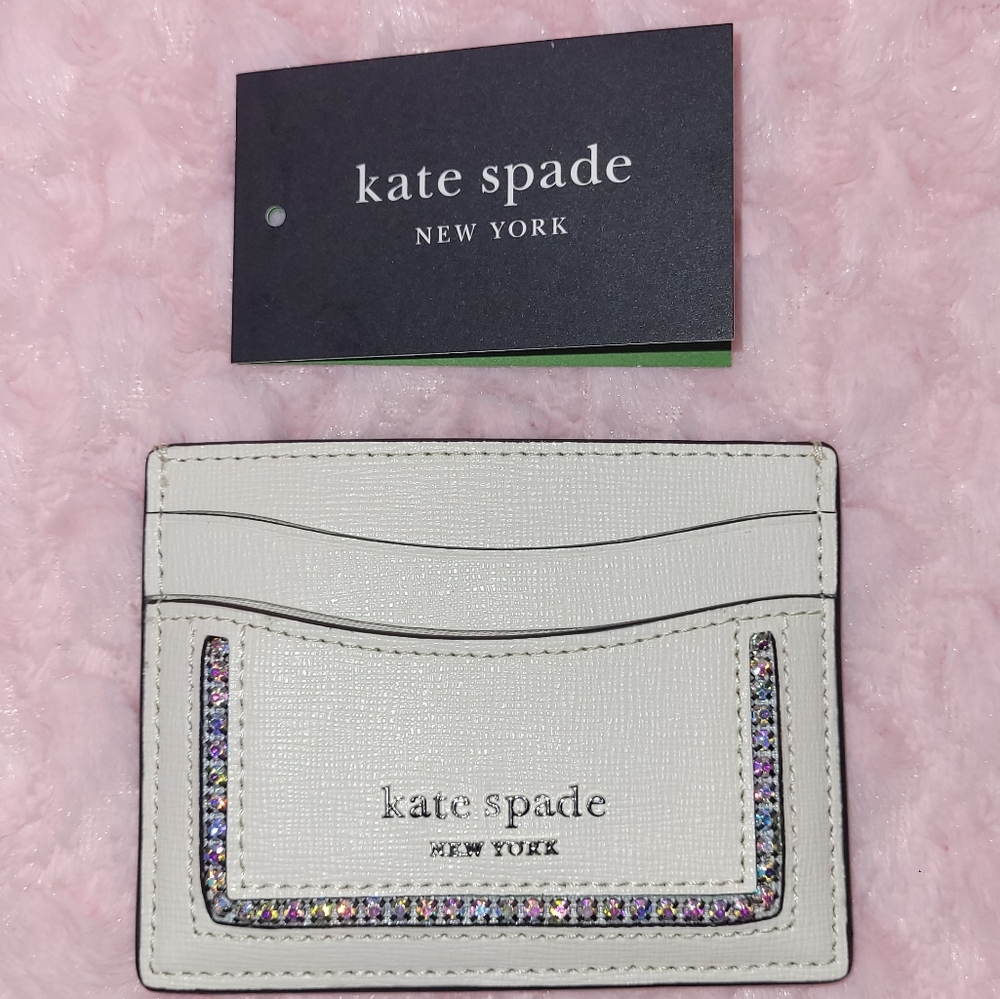 Kate Spade Crystal Inlay Card Wallet - Picture 6 of 17